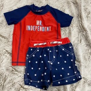 Carter’s boys patriotic swim set